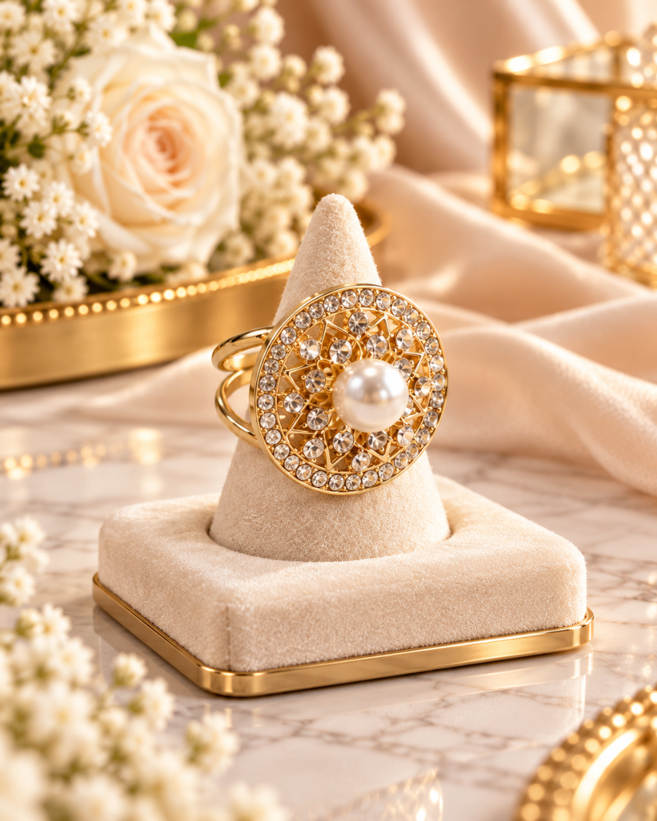 Gold Coloured Scarf Rings