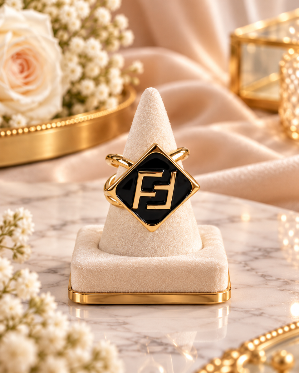 Gold Coloured Scarf Rings