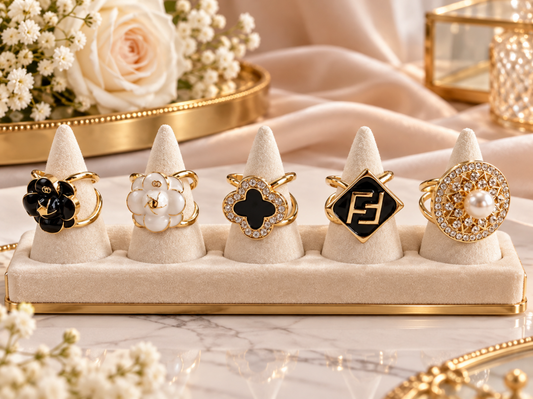 Gold Coloured Scarf Rings