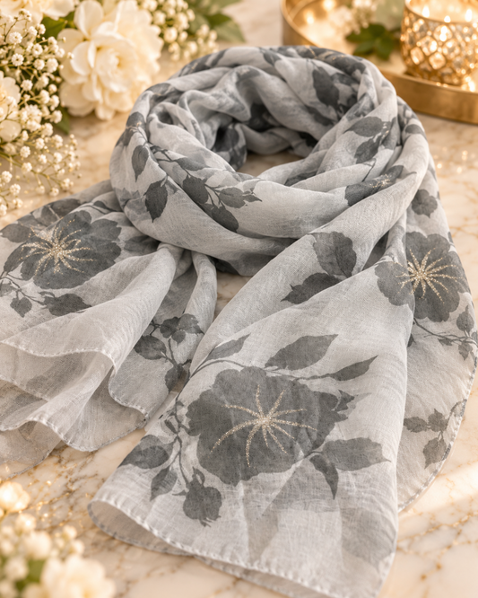 Floral Sparkle Scarf