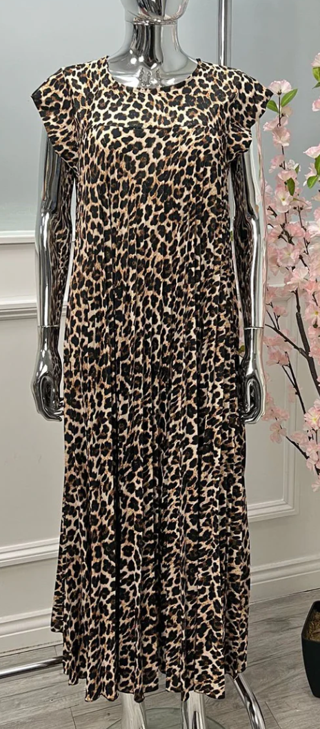 Pleated Maxi Dress