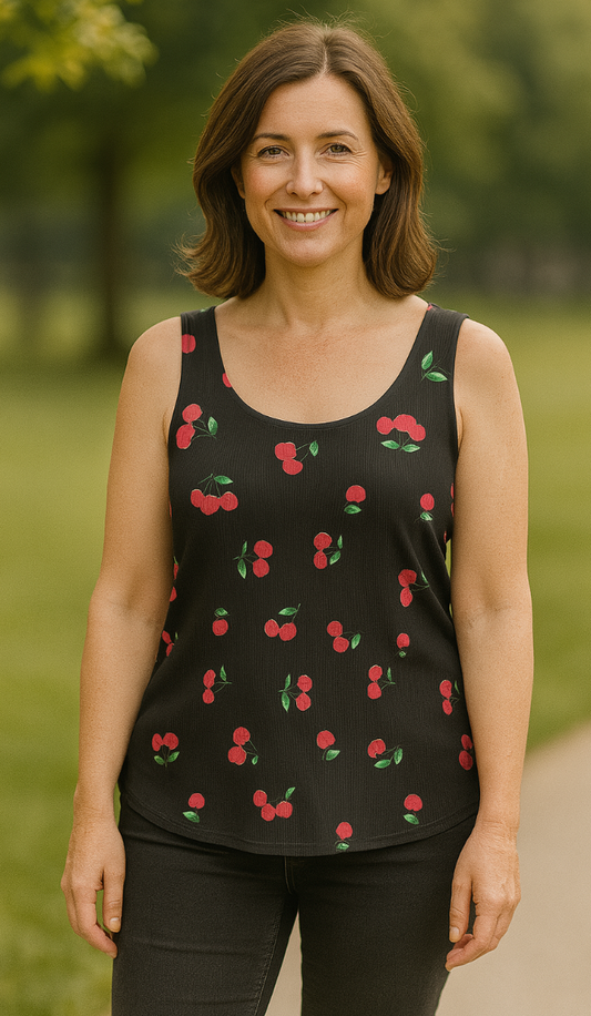Cherry Vest Top