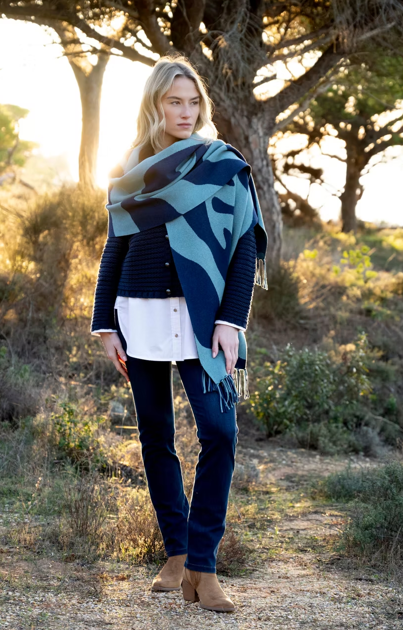Colour Block Scarf/Shrug