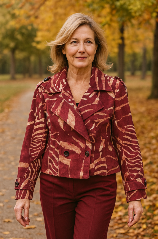 Animal Print Swedette Jacket