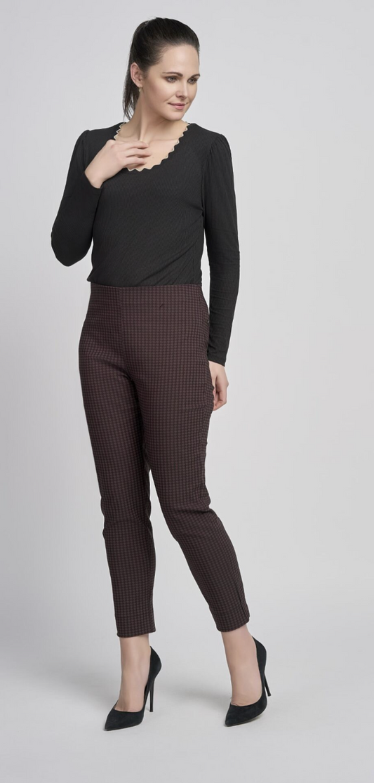 Brown and Wine dogtooth Ankle Grazers by Pinns