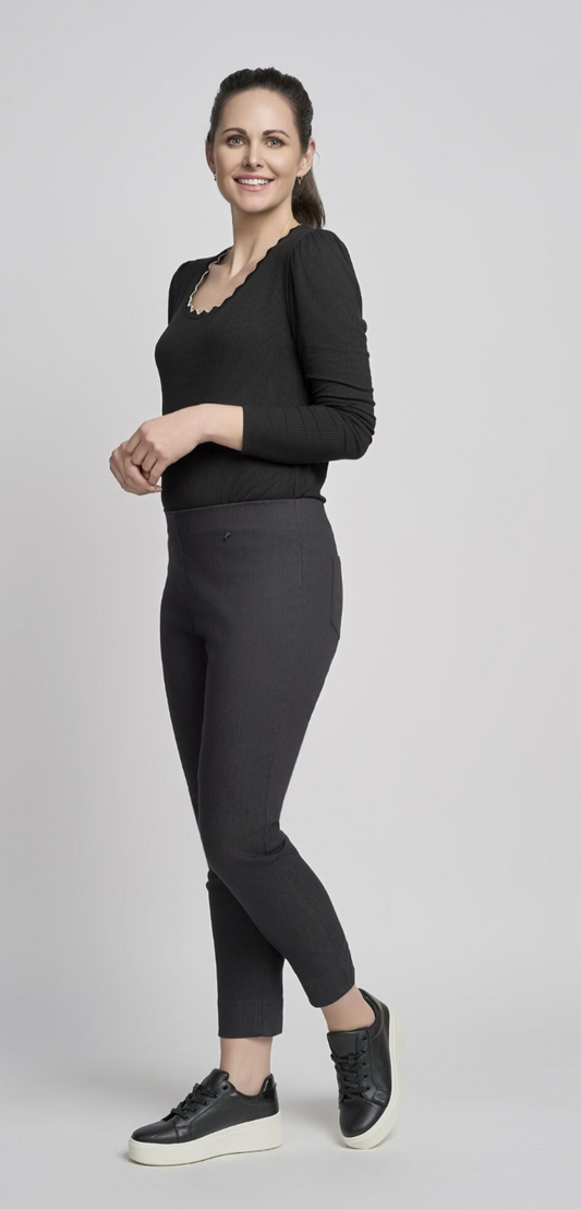 Black Denim style Bengaline Ankle Grazers by Pinns