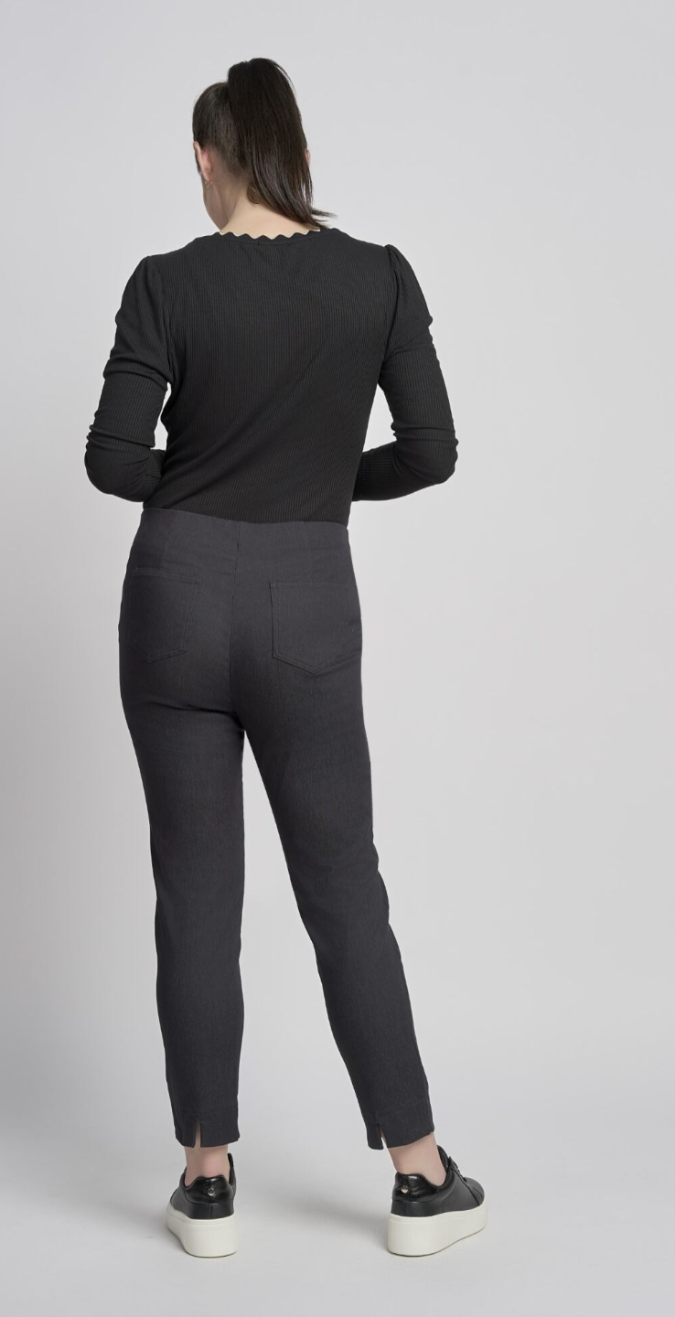 Black Denim style Bengaline Ankle Grazers by Pinns