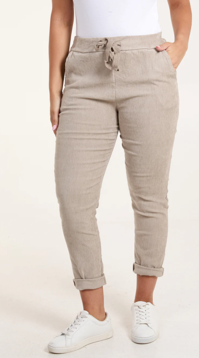 Corduroy Magic Drawstring Trousers
