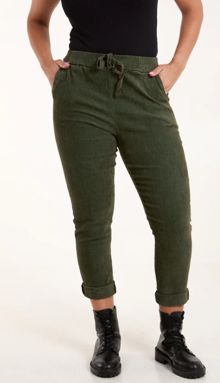 Corduroy Magic Drawstring Trousers