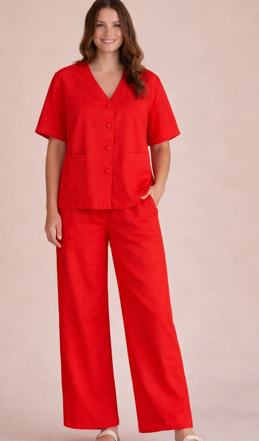 Mia Linen Trousers By Alice Collins