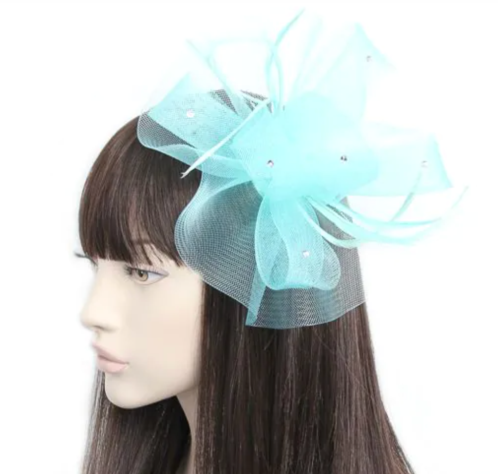Luna Fascinator - Aquamarine