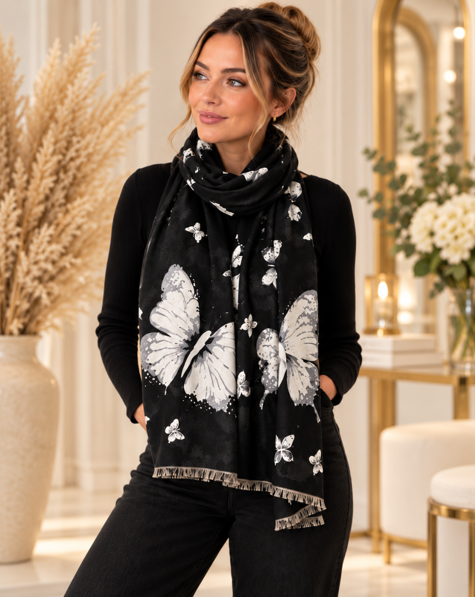 Butterfly Scarf - Green