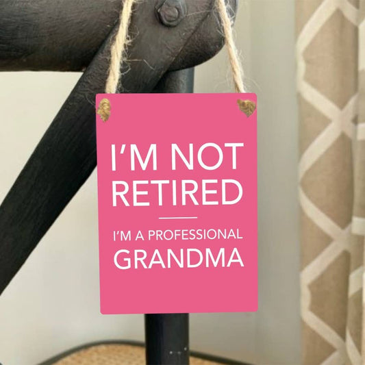 Professional Grandma Mini Metal Sign, 9cm