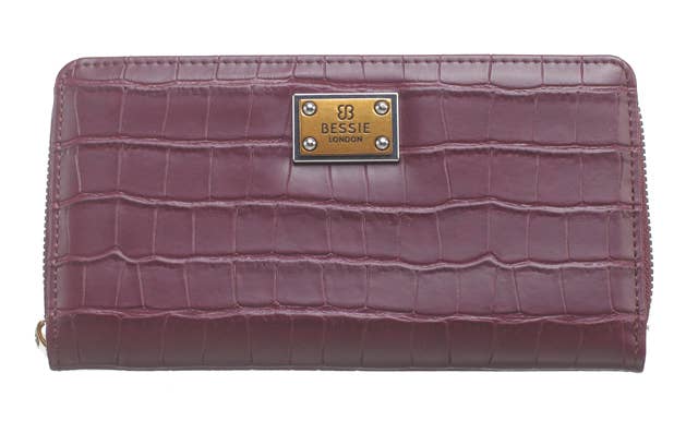 Bessie Vintage Croc Purse - Coffee